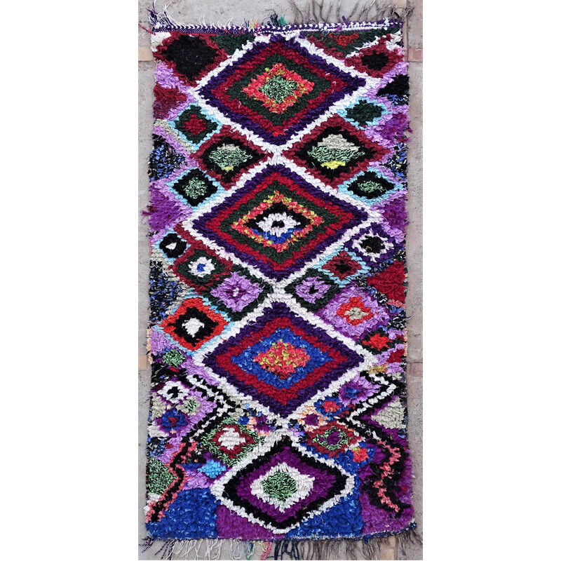 Tapis berbére vintage Boucherouite