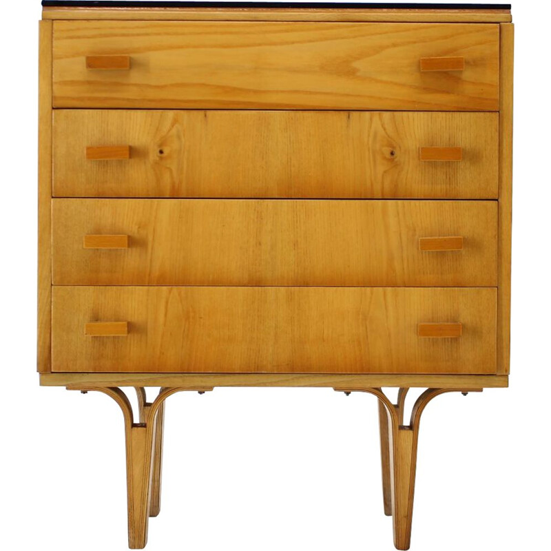 Vintage maple chest of drawers by Frantisek Mezulanik, Czechoslovakia 1960s