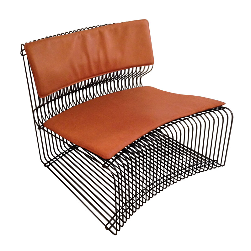 Pantanova armchair in metal and leather, Verner PANTON - 1970s