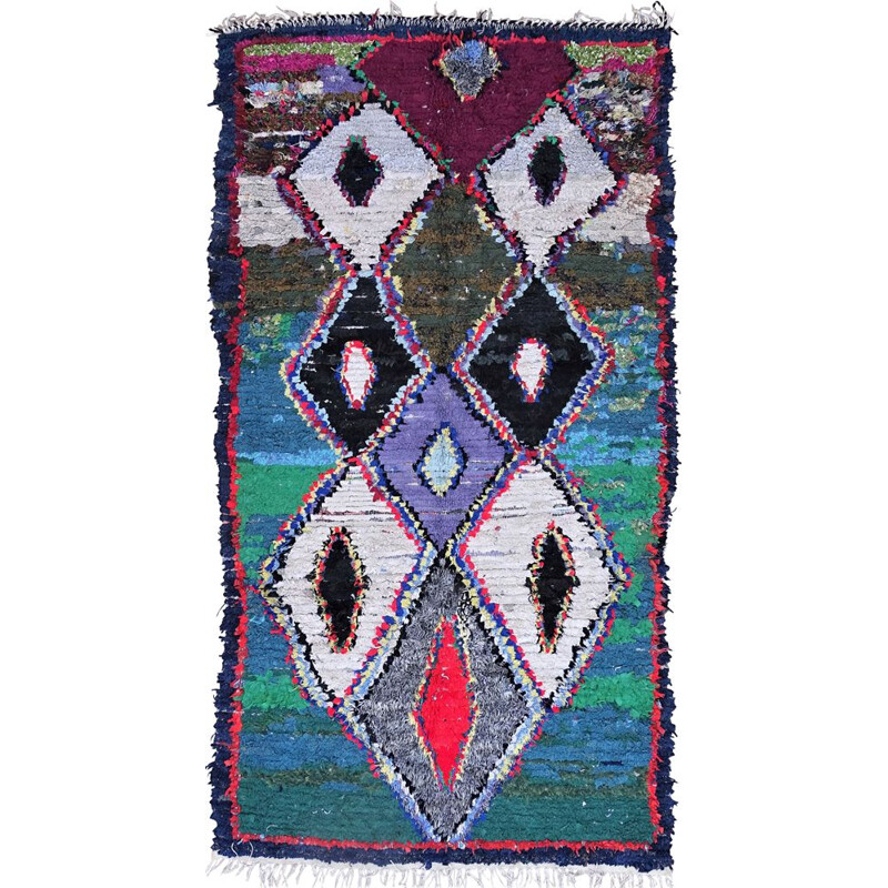 Berber Vintage-Teppich Boucherouite