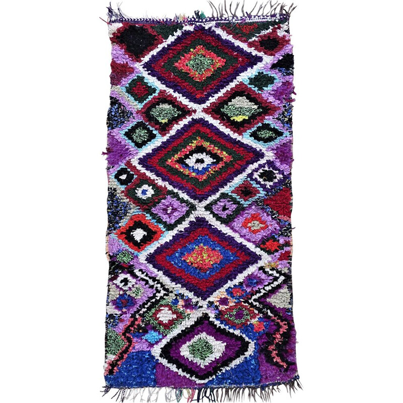 Vintage Berber rug Boucherouite