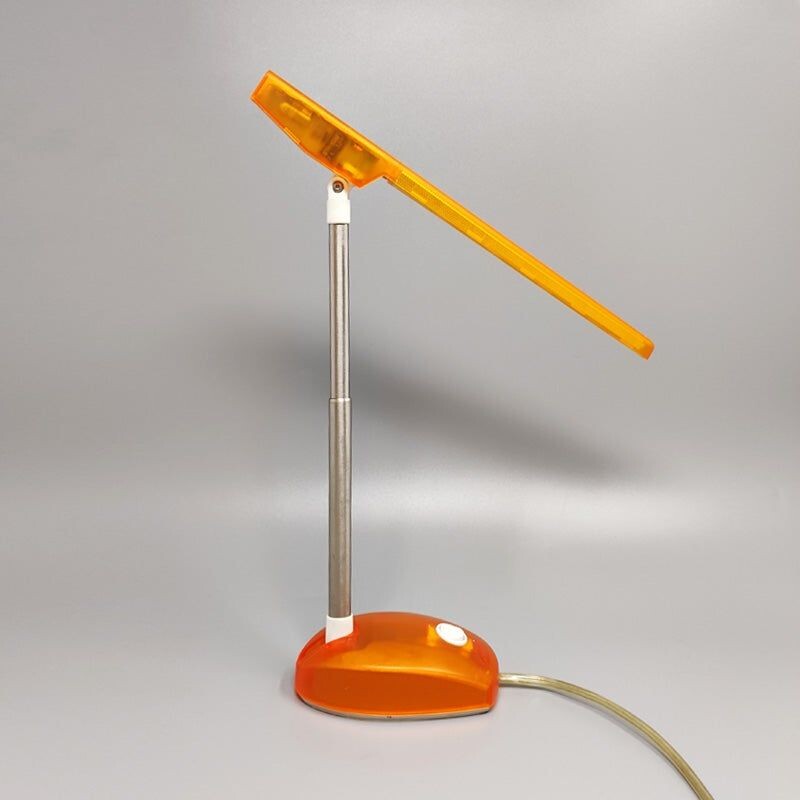 Lámpara de mesa naranja vintage de Ernesto Gismondi para Artemide, Italia 1990