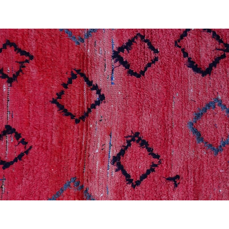 Vintage Berber Azilal tapijt geweven in natuurlijke wol, Marokko