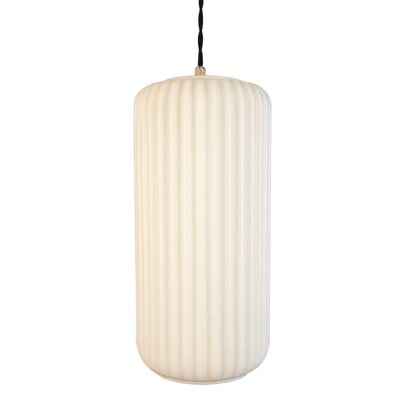Suspension in opaline and brass - 1950s