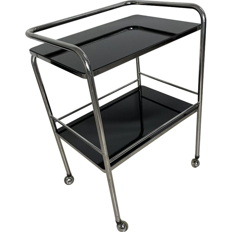 Vintage Bauhaus serving trolley, 1950s