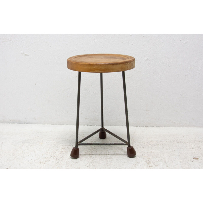 Mid century industry stool, Czechoslovakia 1950s