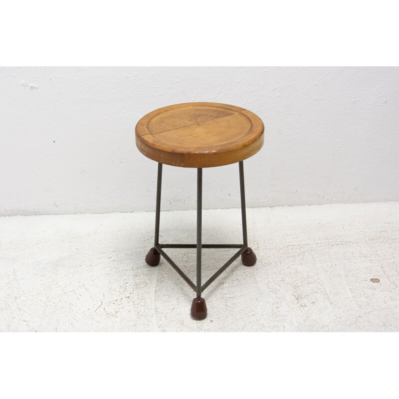 Mid century industry stool, Czechoslovakia 1950s