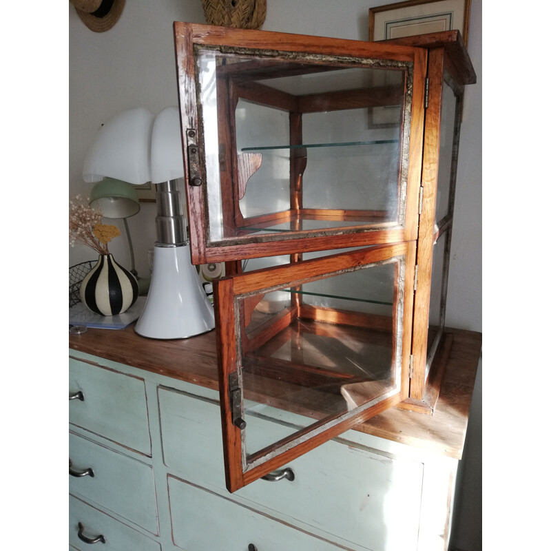 Vintage countertop display cabinet