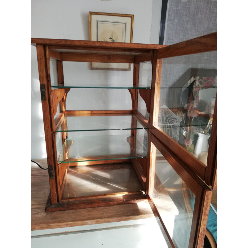 Vintage countertop display cabinet