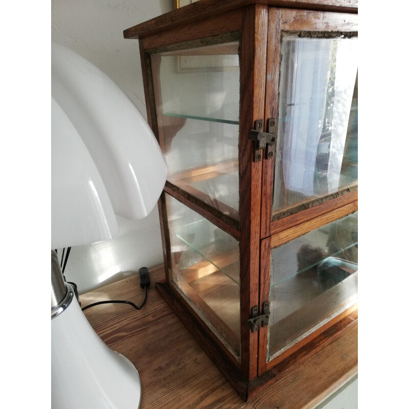 Vintage countertop display cabinet