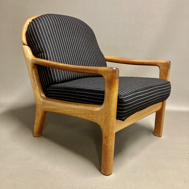 Vintage black armchair with Scandinavian stamp, 1960