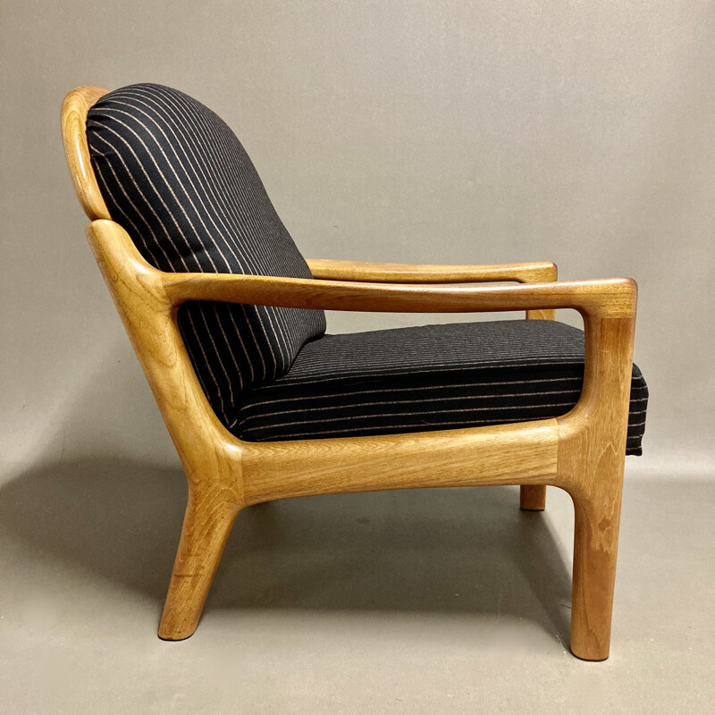 Vintage black armchair with Scandinavian stamp, 1960