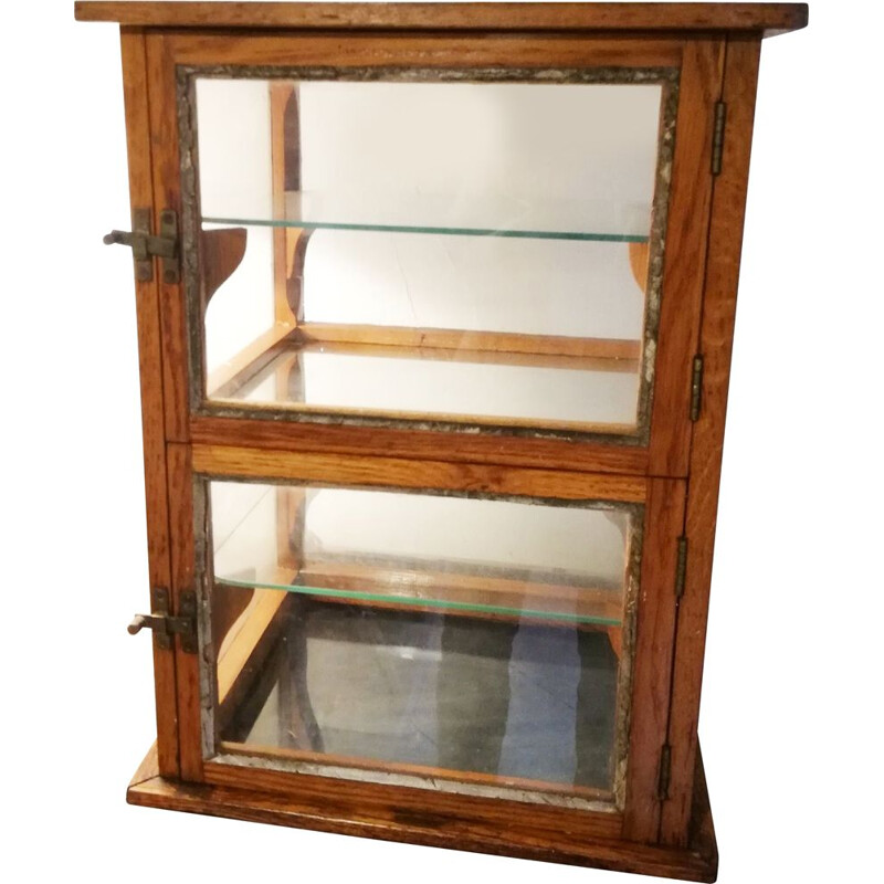 Vintage countertop display cabinet