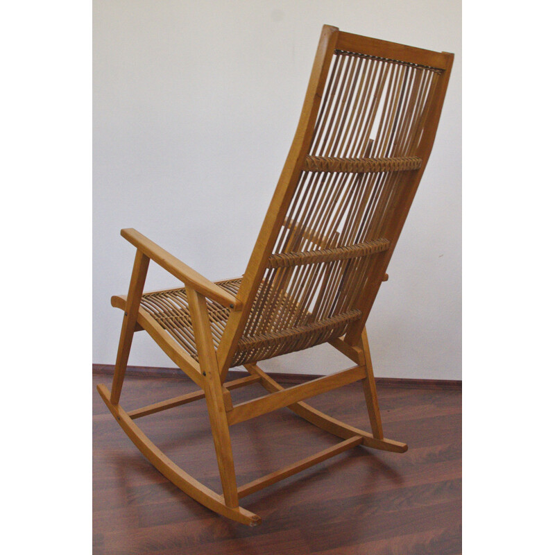 Vintage rocking chair by Deutsche Werkstätten Hellerau, Germany 1960s