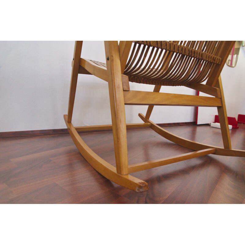 Vintage rocking chair by Deutsche Werkstätten Hellerau, Germany 1960s