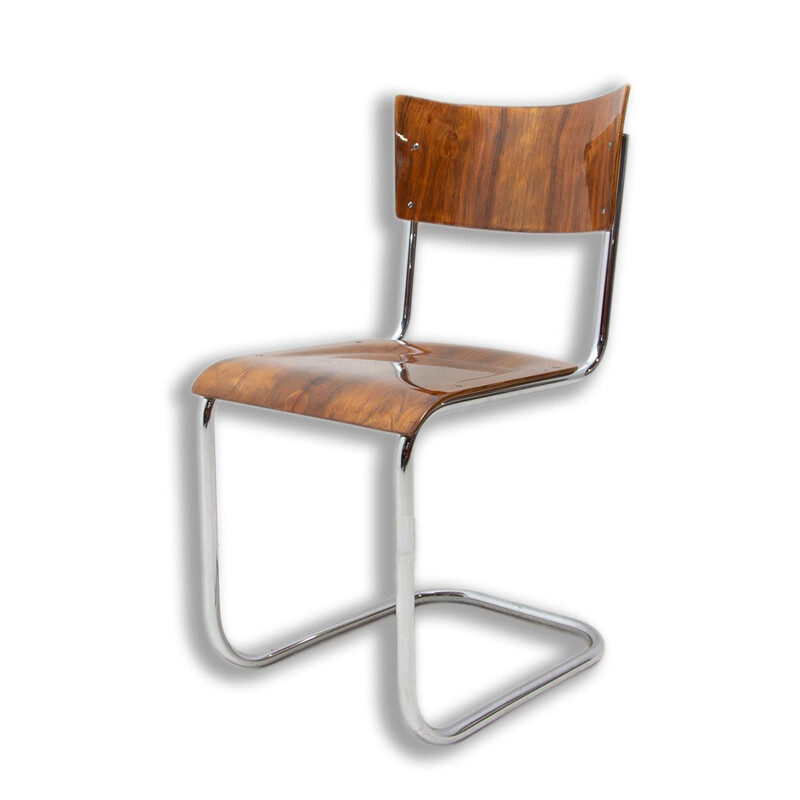 Vintage Bauhaus chair S43 by Mart Stam, Czechoslovakia 1930s