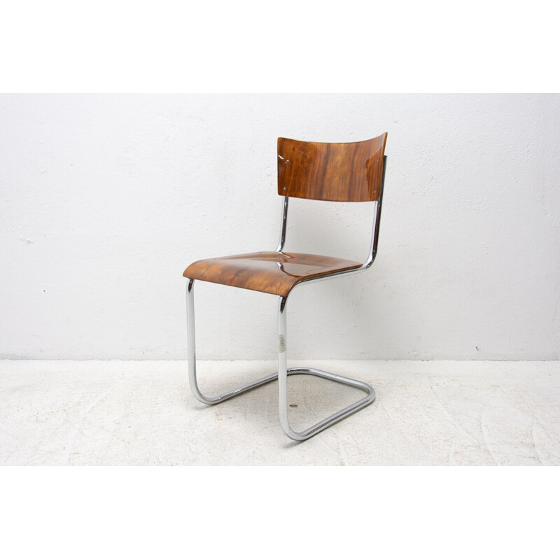 Vintage Bauhaus chair S43 by Mart Stam, Czechoslovakia 1930s