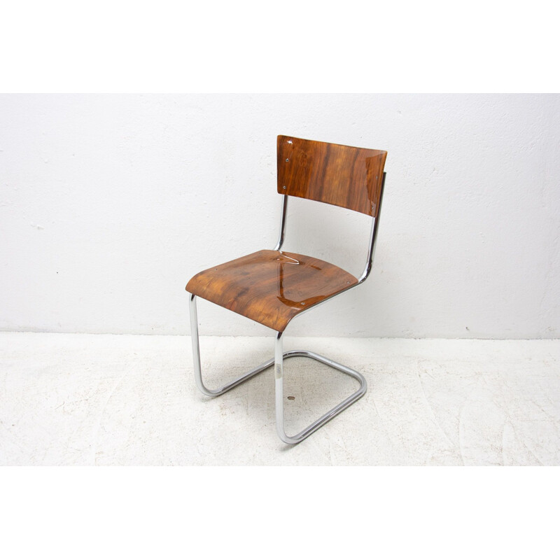 Vintage Bauhaus chair S43 by Mart Stam, Czechoslovakia 1930s