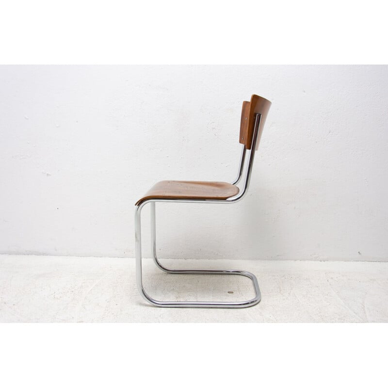 Vintage Bauhaus chair S43 by Mart Stam, Czechoslovakia 1930s