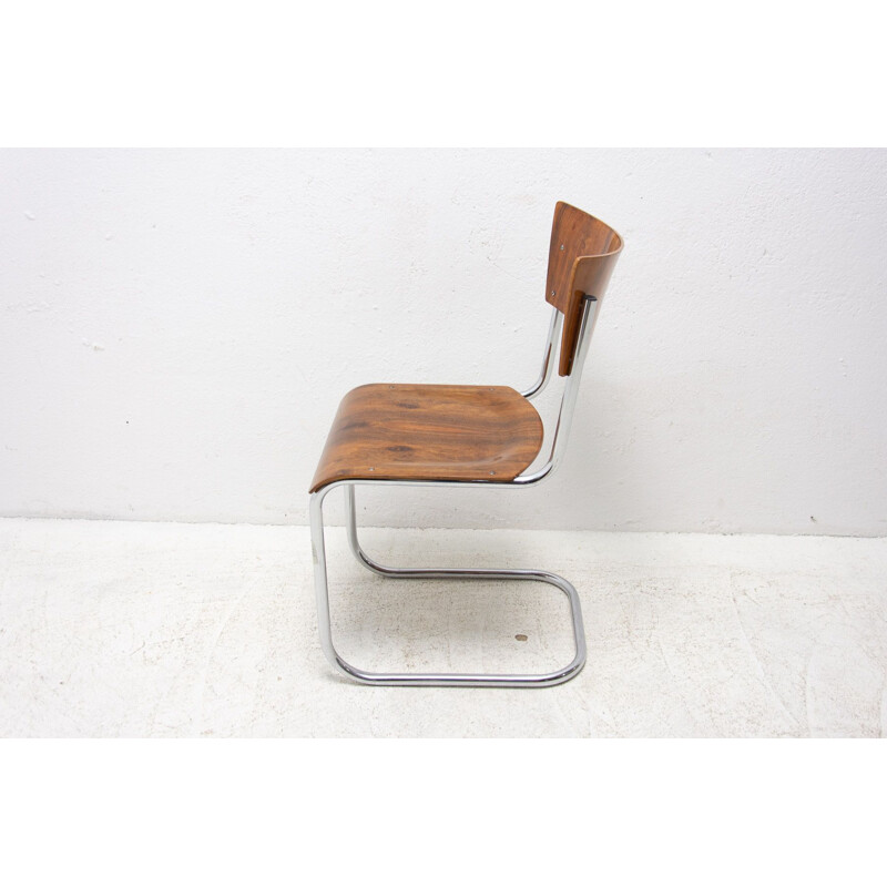 Sedia vintage Bauhaus S43 di Mart Stam, Cecoslovacchia 1930