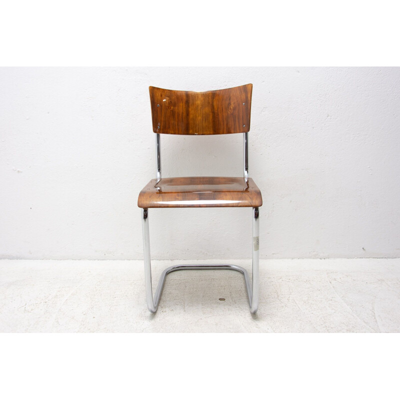 Vintage Bauhaus chair S43 by Mart Stam, Czechoslovakia 1930s