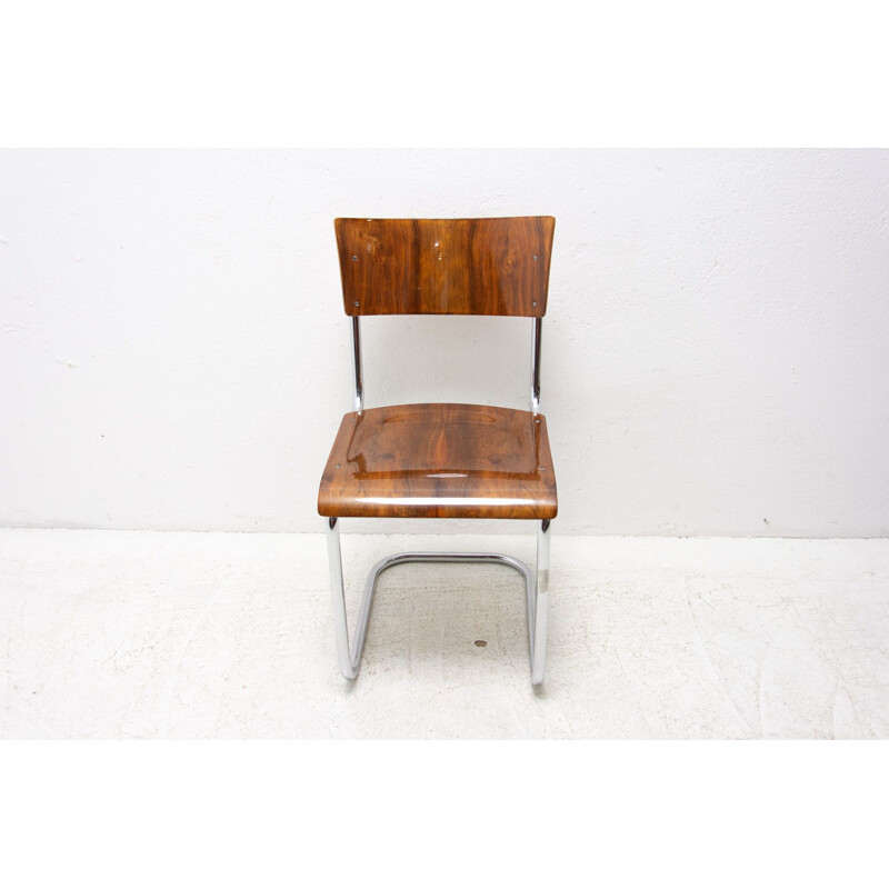 Cadeira Vintage Bauhaus S43 de Mart Stam, Checoslováquia 1930