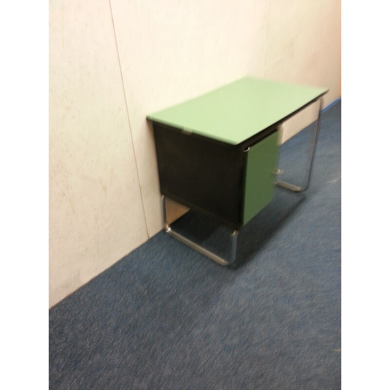 Belgian Torck desk in green formica and chromed steel - 1950s