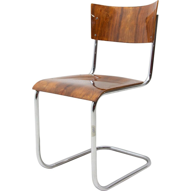 Sedia vintage Bauhaus S43 di Mart Stam, Cecoslovacchia 1930