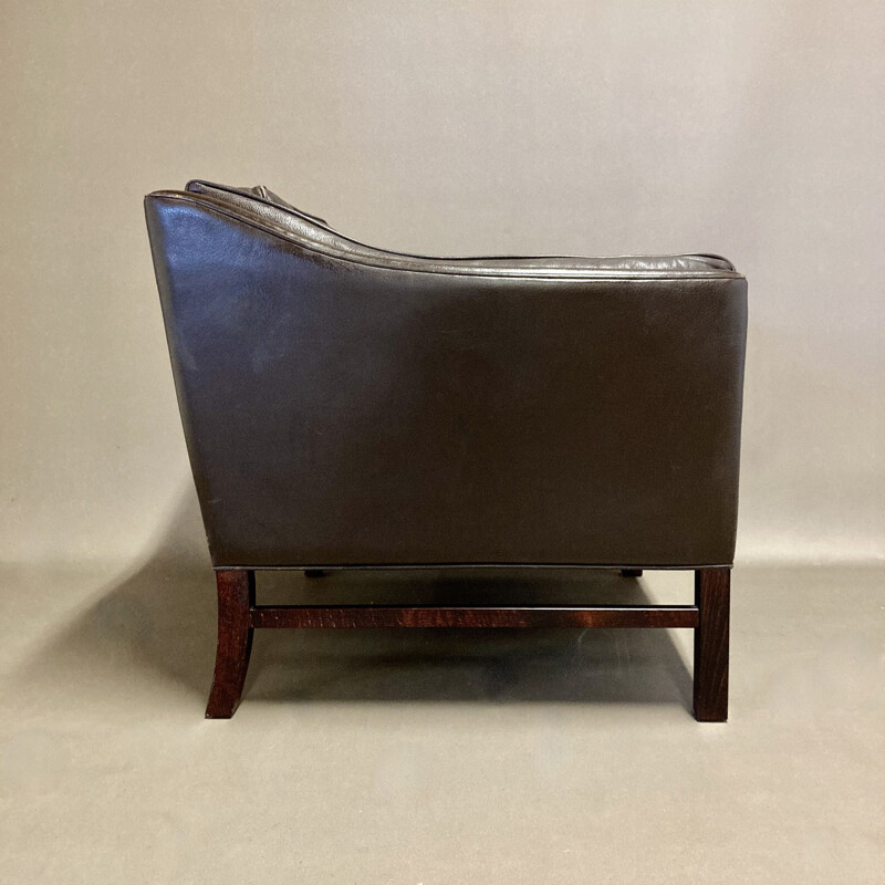 Scandinavian vintage leather armchair, 1960