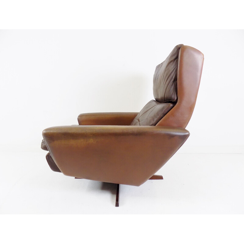 Danish vintage leather armchair by G. Thams for Vejen