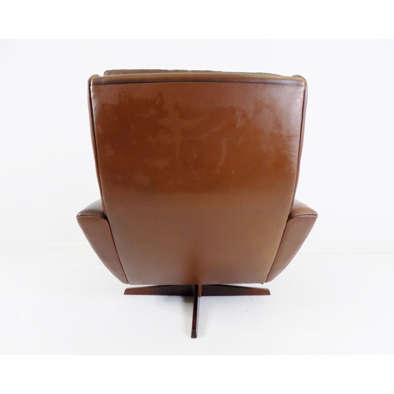 Danish vintage leather armchair by G. Thams for Vejen