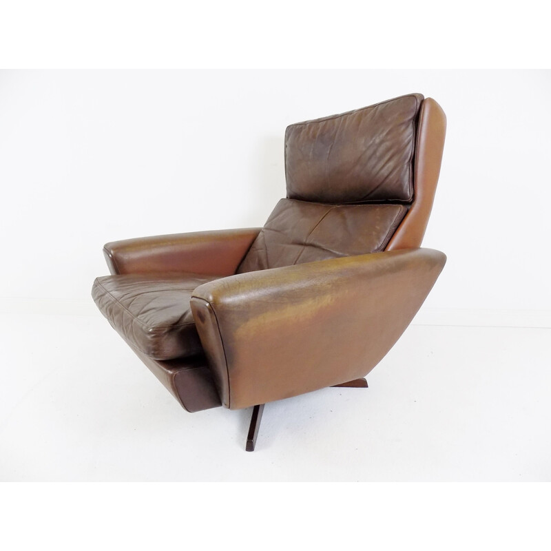 Danish vintage leather armchair by G. Thams for Vejen