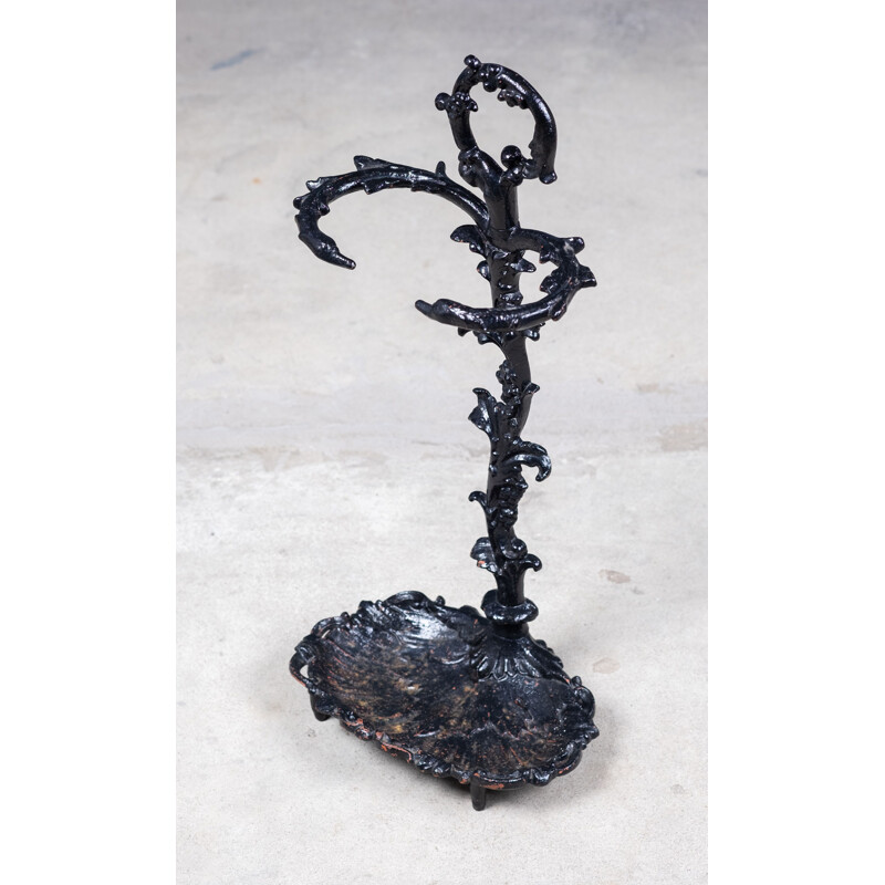 Conjunto de ferramentas para lareira em ferro fundido Vintage pintado de preto