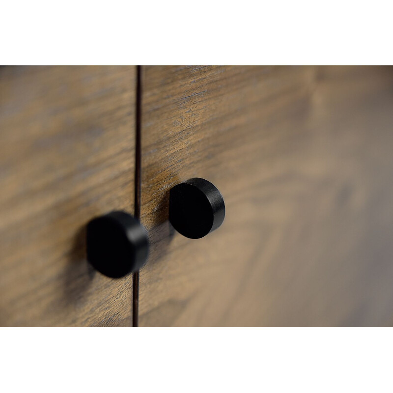 Vintage minimalist Bauhaus walnut sideboard, 1960s