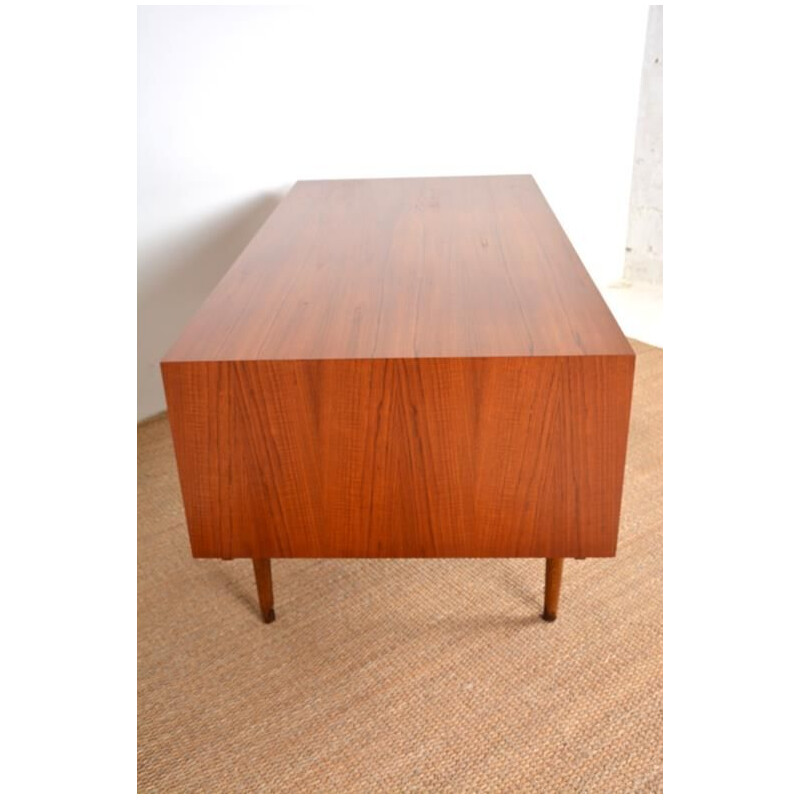 Vintage double-sided teak desk by Lothar Wegner, 1960