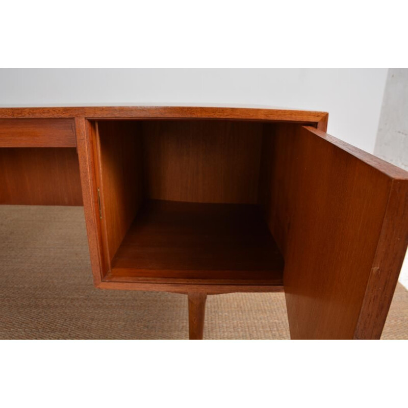 Vintage double-sided teak desk by Lothar Wegner, 1960