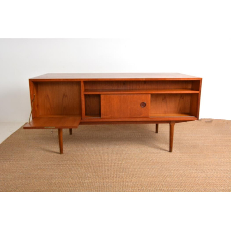 Vintage double-sided teak desk by Lothar Wegner, 1960