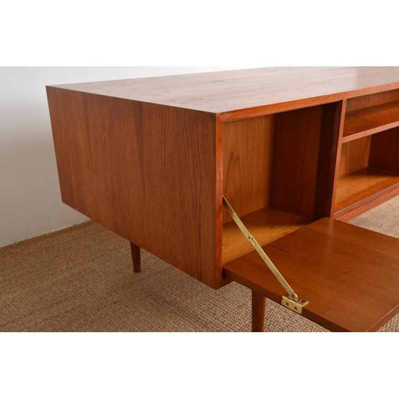 Vintage double-sided teak desk by Lothar Wegner, 1960