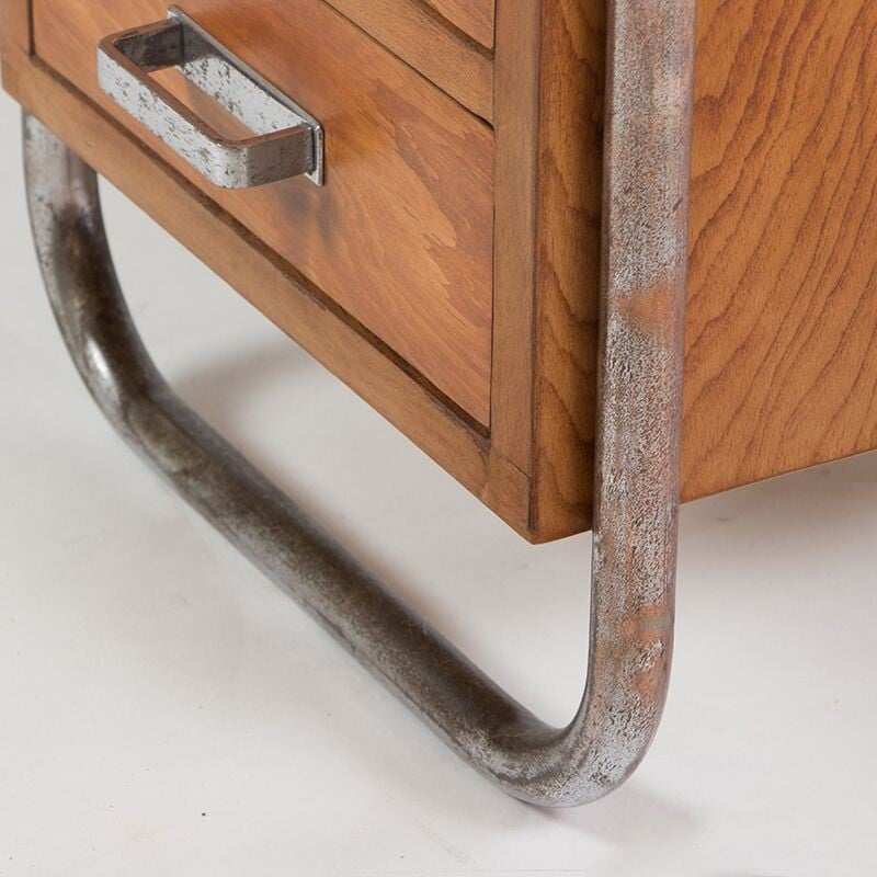 Vintage Bauhaus beechwood desk by Rudolf Vichr, 1930s
