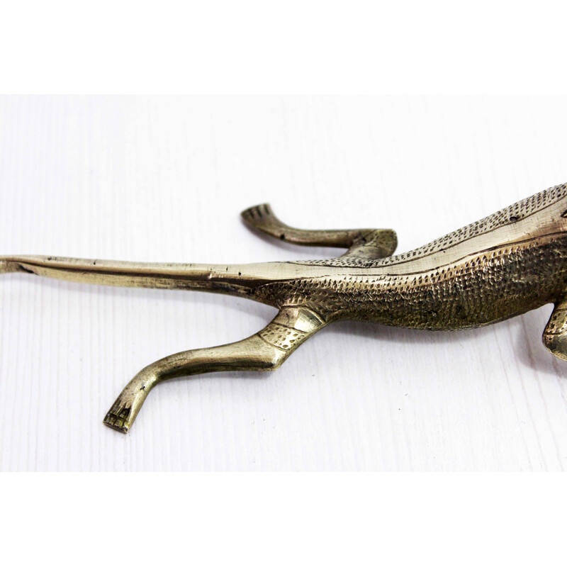 Vintage brass lizard, 1970