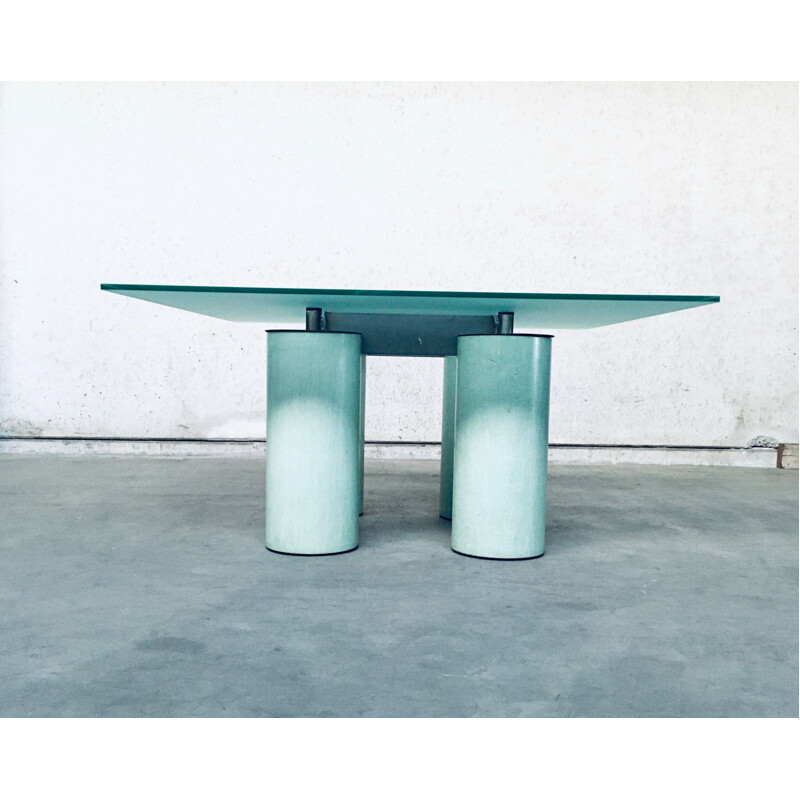 Postmodern vintage architectural "Serenissimo" dining table by Lella & Massimo Vignelli for Acerbis, Italy 1980s