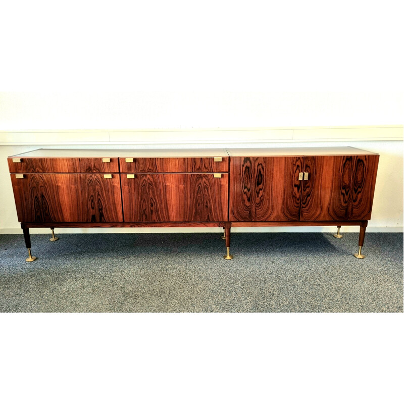 Mid century rosewood and brass sideboard by A.A. Patijn for Fristho Franeker, 1953
