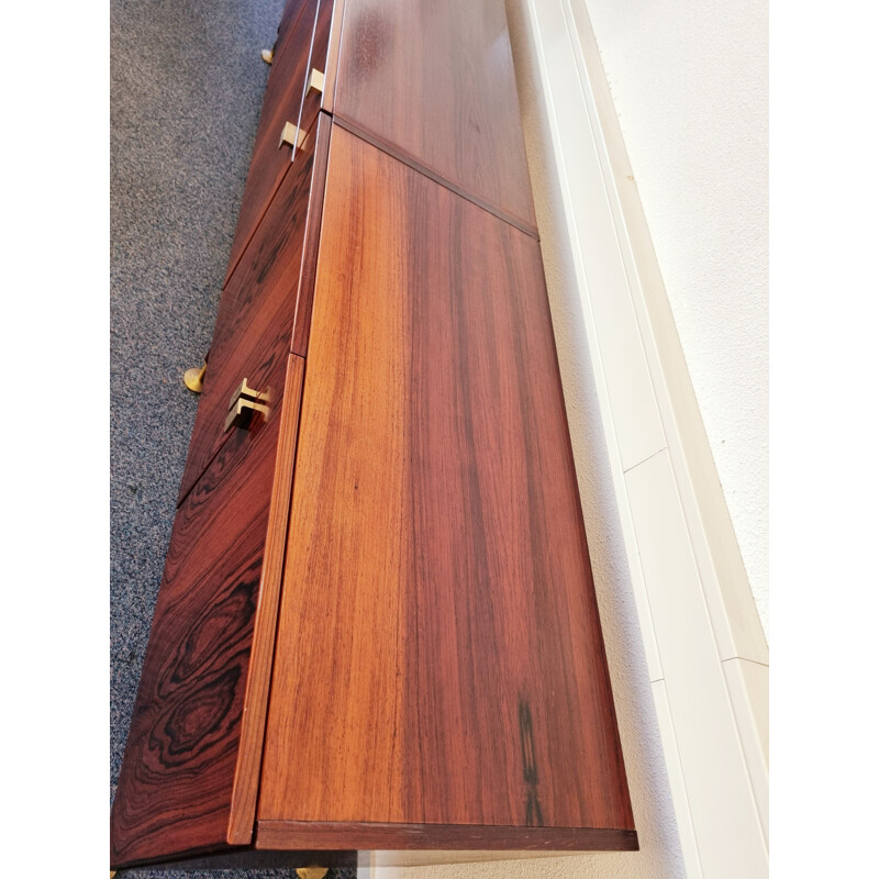 Mid century rosewood and brass sideboard by A.A. Patijn for Fristho Franeker, 1953