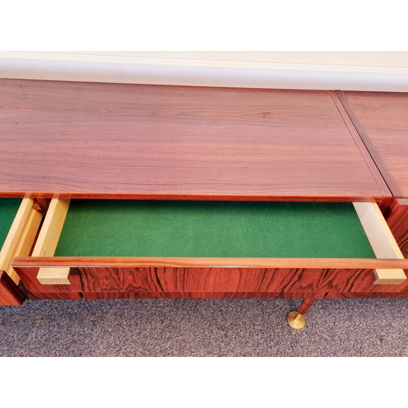 Mid century rosewood and brass sideboard by A.A. Patijn for Fristho Franeker, 1953