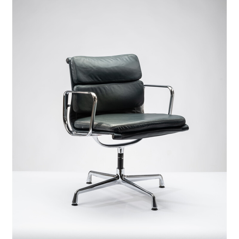 Vintage leather office armchair by Charles & Ray Eames for Vitra