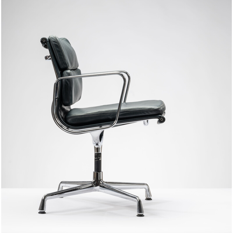 Vintage leather office armchair by Charles & Ray Eames for Vitra