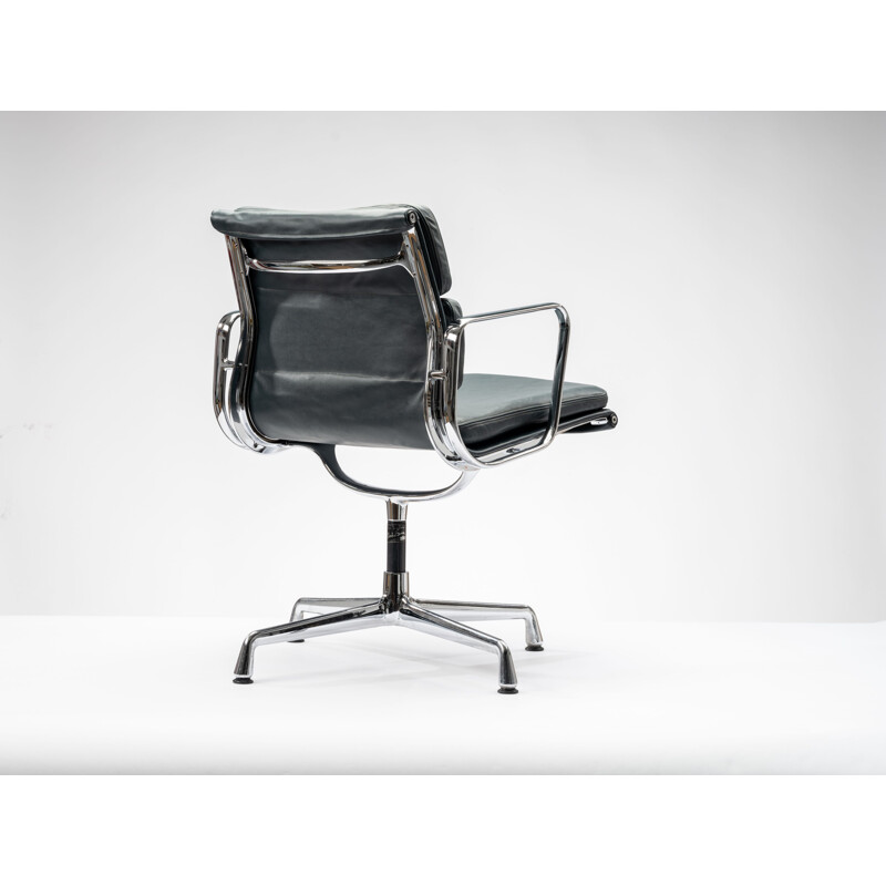 Vintage leather office armchair by Charles & Ray Eames for Vitra
