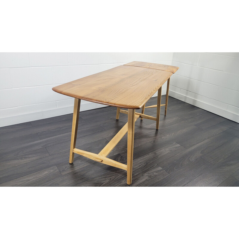 Mesa vintage con extensión en olmo y haya de Ercol, 1950-1960