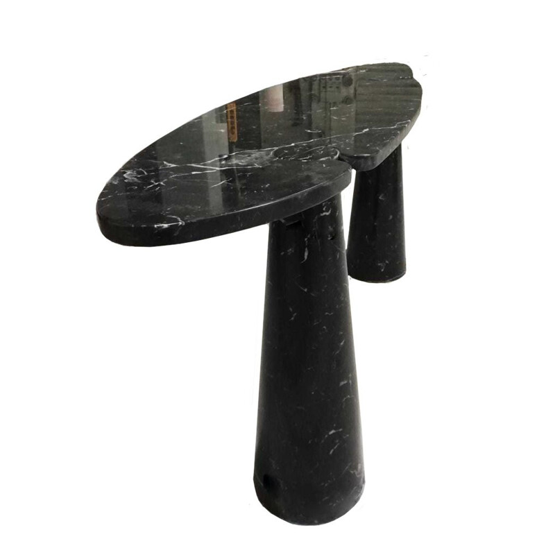 Vintage Eros black marble console by Nero Marquina, 1970s