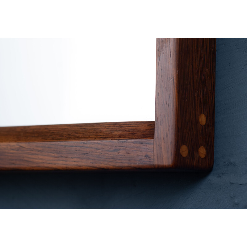 Danish vintage mirror with rosewood frame by Aksel Kjersgaard for Aksel Kjersgaard, 1960